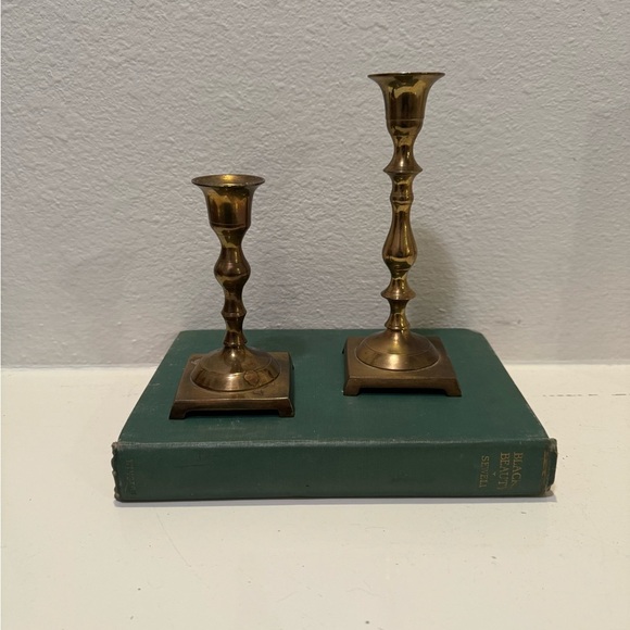 Vintage Pair of Brass Candlesticks - Picture 1 of 11